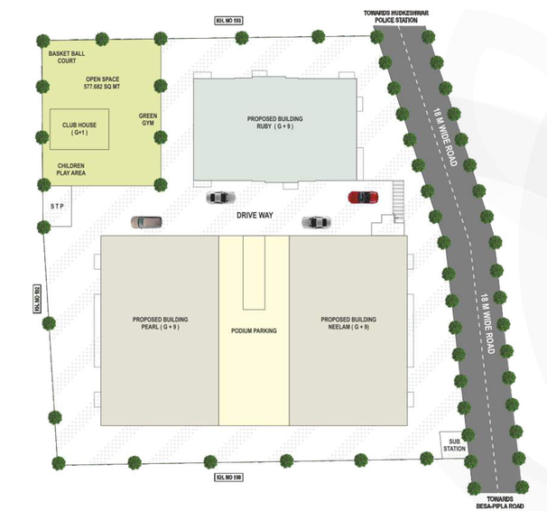 Master Plan of Shree Laxmi Pride in Manewada, Nagpur - Image 10602