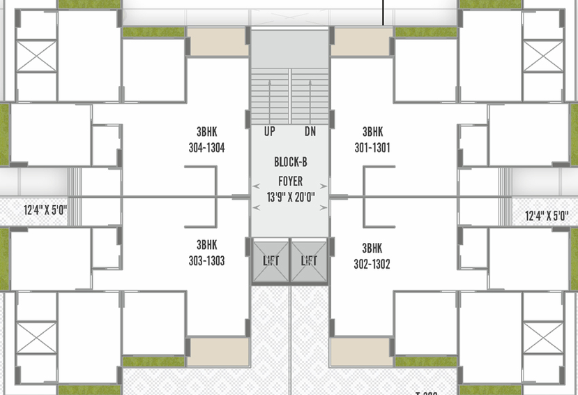 Floor Plan of Shypram Hights in Ognaj, Ahmedabad - Image 32944
