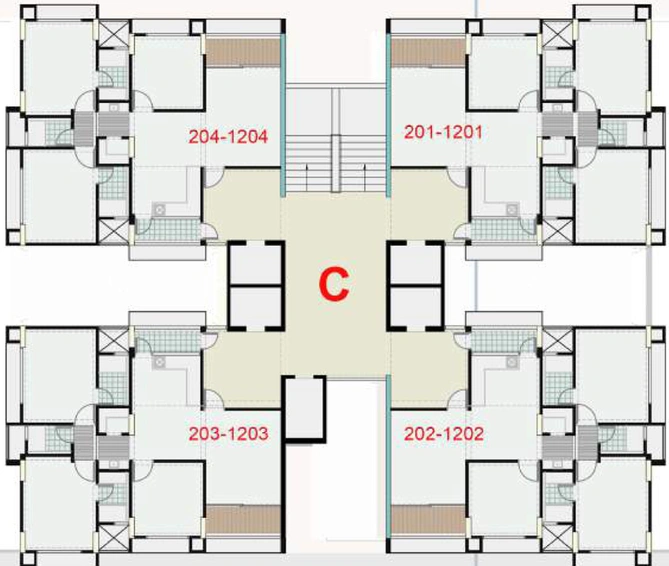 Floor Plan of Sky Leaf in Vaishnodevi Circle, Ahmedabad - Image 33235