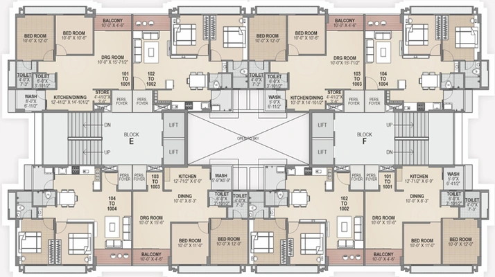Floor Plan of N B Ananta Elegance in Sanand, Ahmedabad - Image 33245