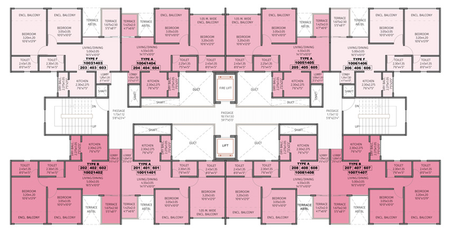 Floor Plan of Kohinoor Coral in Hinjewadi, Pune - Image 13351