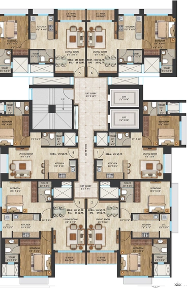 Floor Plan of Metro Crown in Vikhroli West, Mumbai - Image 94339