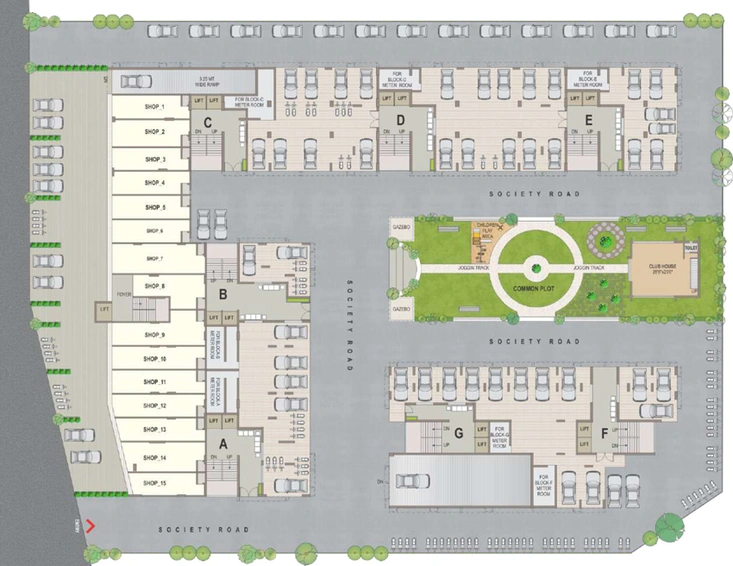 Master Plan of Keshvam Shreem Maxima in Nikol, Ahmedabad - Image 33317