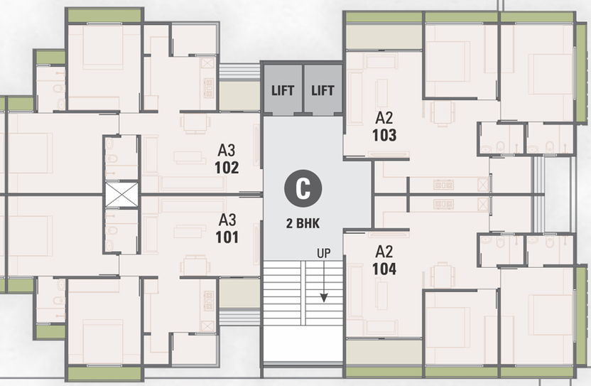 Floor Plan of Devnandan Shyam Atulyam in Lambha, Ahmedabad - Image 33356