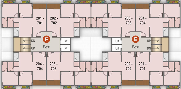 Floor Plan of Bluvian Vraj Vatika in Vastral, Ahmedabad - Image 106763