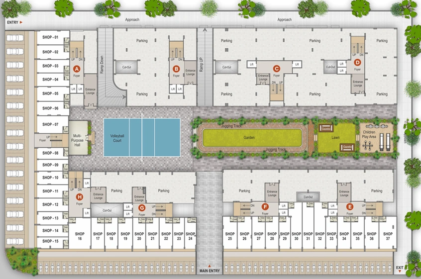 Master Plan of Bluvian Vraj Vatika in Vastral, Ahmedabad - Image 106764