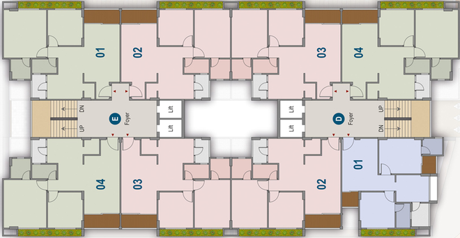 Floor Plan of Bluvian Vraj Vatika 2 in Vastral, Ahmedabad - Image 33389