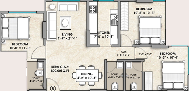 3 BHK Flat in Gagan 138 in Kurla East, Mumbai - Image 485299