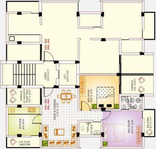 Floor Plan of Orchid Desire in Dabha, Nagpur - Image 11071