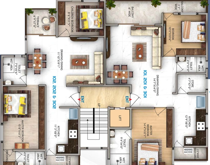 Floor Plan of Swaraj Prajyoti Heritage in Somalwada, Nagpur - Image 11228