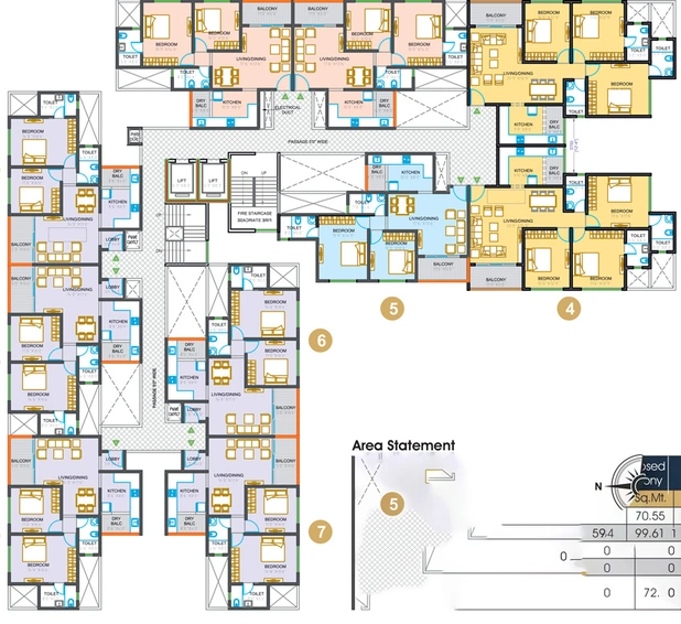 Floor Plan of Global Enrise in Rahatani, Pune - Image 13463