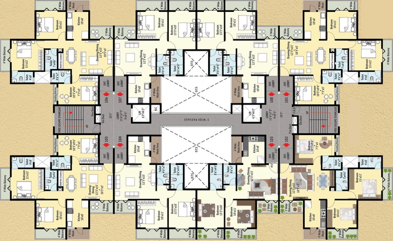 Floor Plan of Golden Vista in Pipla, Nagpur - Image 11258