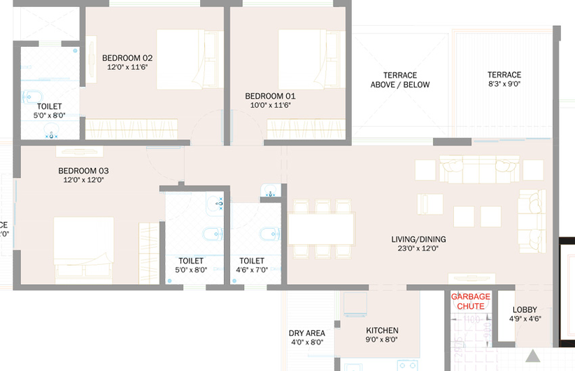 3 BHK Flat in SSD Sai Vista in Ravet, Pune - Image 425818