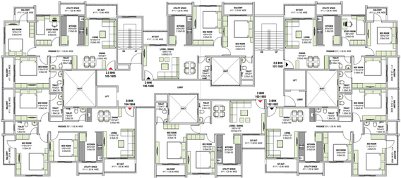 Floor Plan of Leverage Green Villas Skyview in Besa, Nagpur - Image 67303