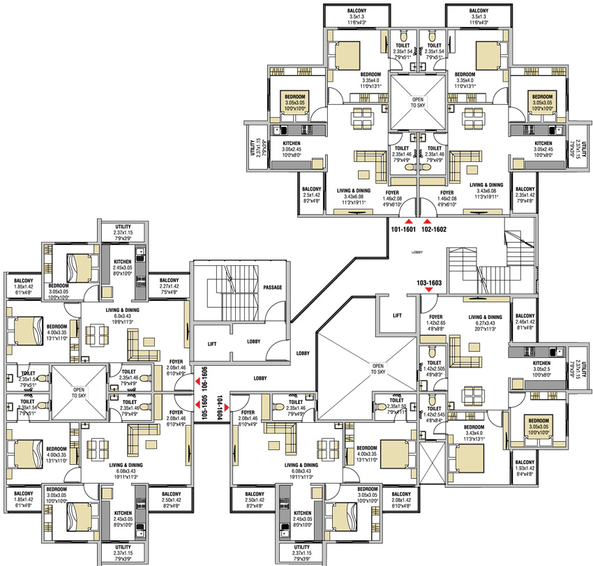 Floor Plan of Leverage Green Heights in Shankarpur, Nagpur - Image 11413