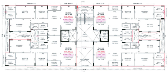 Floor Plan of Devkunj 80 in Vaishnodevi Circle, Ahmedabad - Image 33419