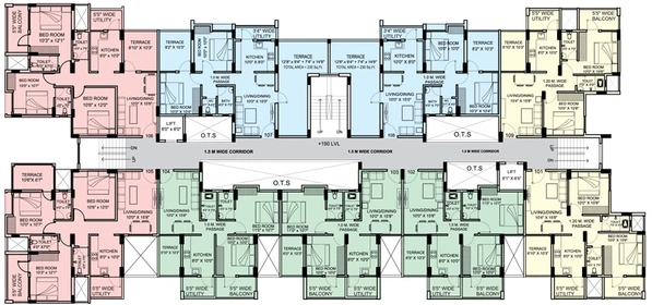 Floor Plan of Orchid - Satyam Garden in Godhani Road, Nagpur - Image 11471