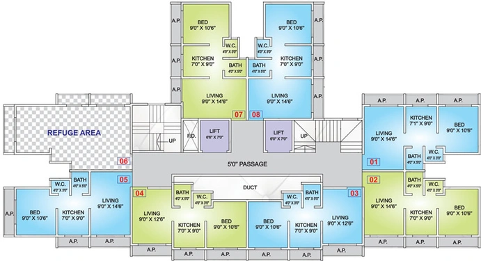 Floor Plan of Raj Accord in Vasai East, Palghar - Image 21004