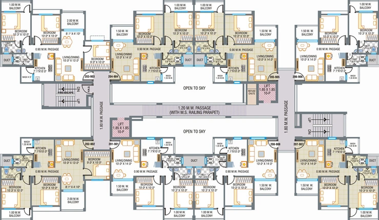 Floor Plan of Sai Krishna Residency in Pipla, Nagpur - Image 11547