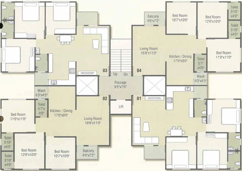 Floor Plan of Sameer Anand Kiran in Bhayli Road, Vadodara - Image 69455