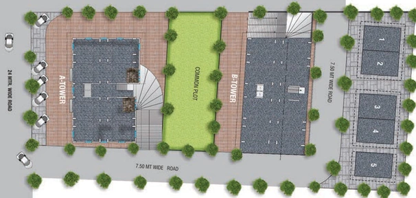 Master Plan of Trinity Durga Heights in Mujmahuda, Vadodara - Image 32590