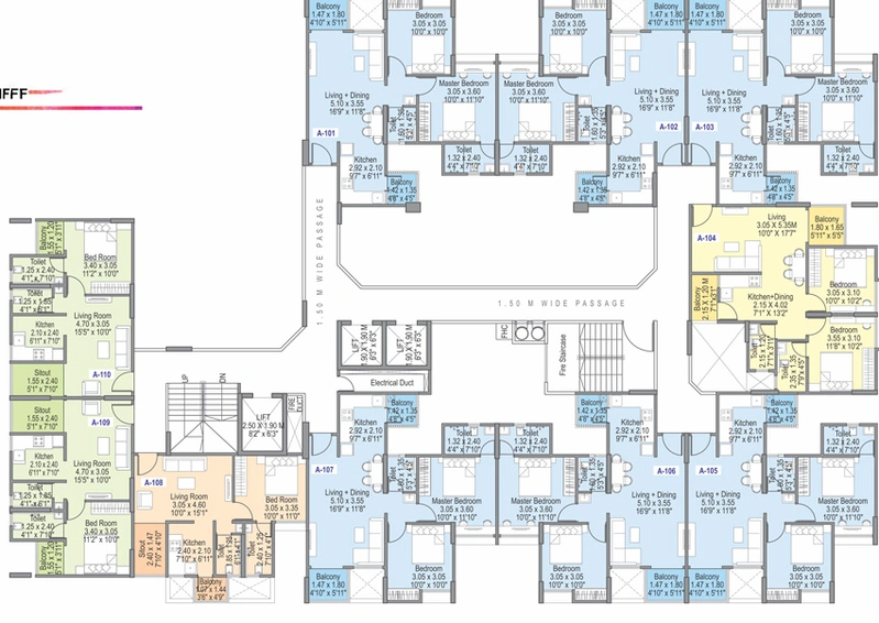 Floor Plan of Om Mangalam Chaitanya in Kiwale, Pune - Image 119388
