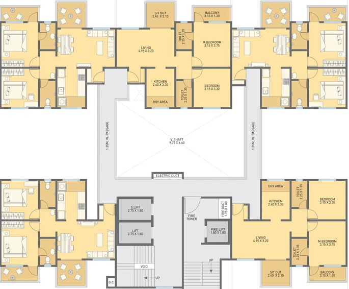Floor Plan of Bhalchandra Blessings in Ravet, Pune - Image 25802
