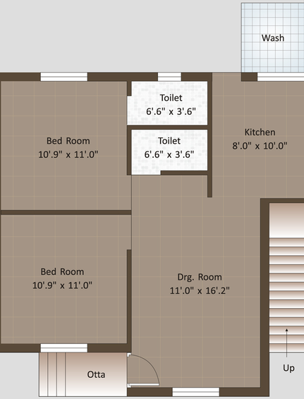 2 BHK Flat in H.V. Omkar Tenaments in Chapad, Vadodara - Image 461323