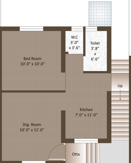 1 BHK Flat in H.V. Omkar Tenaments in Chapad, Vadodara - Image 461322