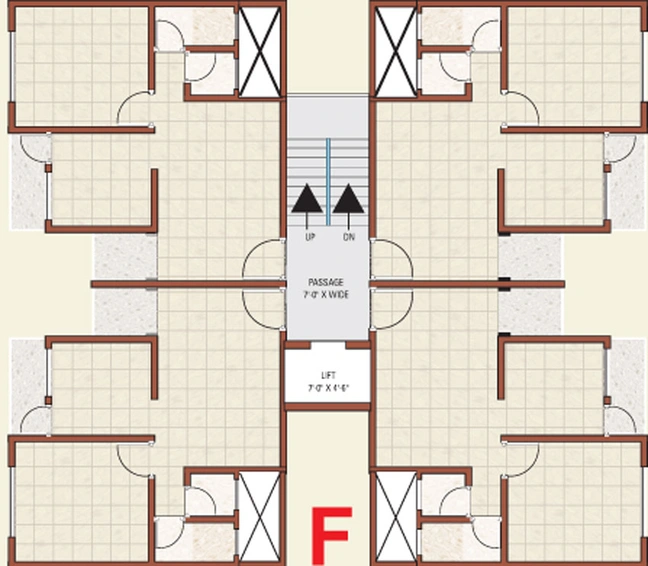 Floor Plan of Ghanshyam Rama Residency 1 in Dashrath, Vadodara - Image 32959