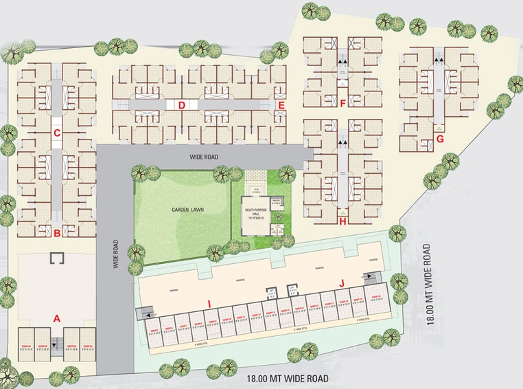 Master Plan of Ghanshyam Rama Residency 1 in Dashrath, Vadodara - Image 32960