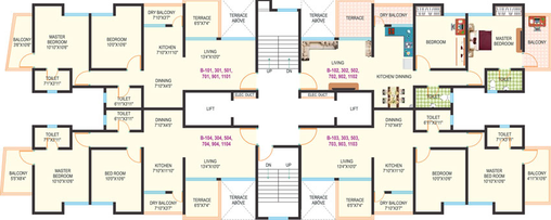 Floor Plan of Gawade Galaxy in Ravet, Pune - Image 25833