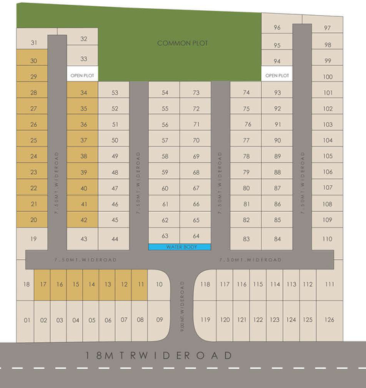 Master Plan of Sarva Villa 126 in Ankhol, Vadodara - Image 33225