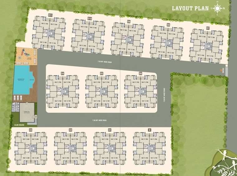 Master Plan of Shreenathji Akshar Green in Atladara, Vadodara - Image 33347