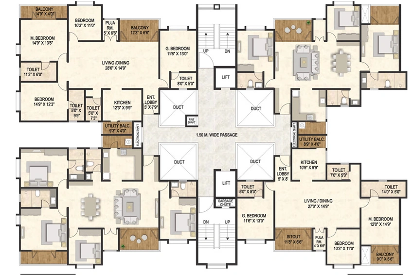Floor Plan of Austin One in Pimple Saudagar, Pune - Image 13892