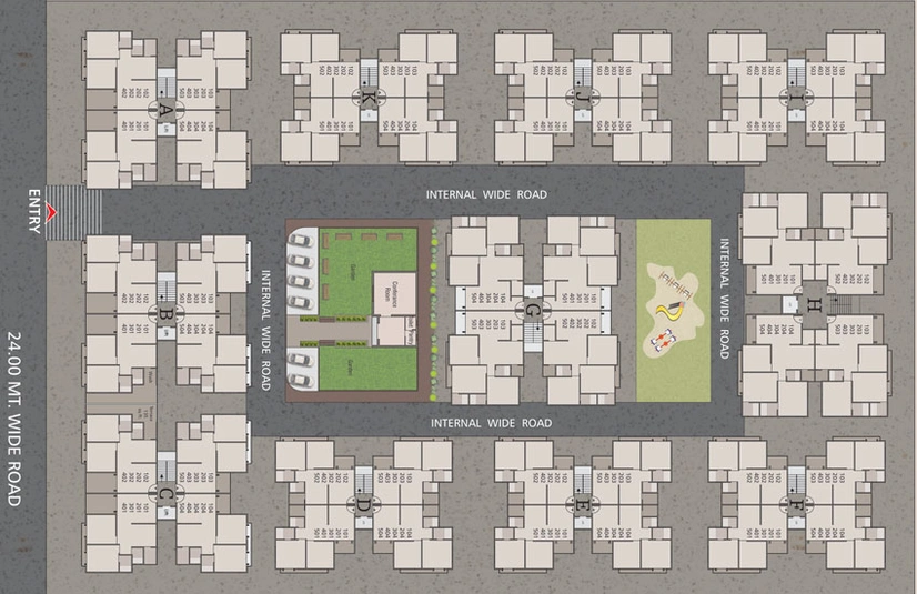 Master Plan of Pancham Blossom in Kareli Baug, Vadodara - Image 128378