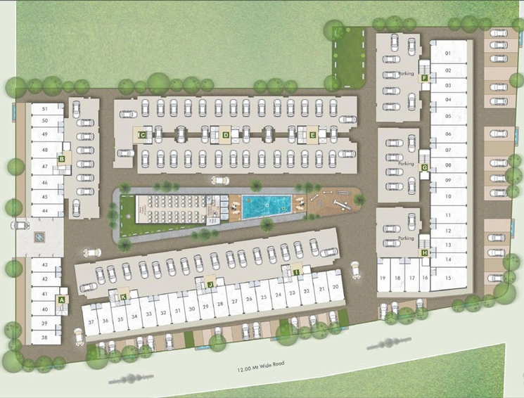 Master Plan of Sahaj Florencia in Makarpura, Vadodara - Image 33544