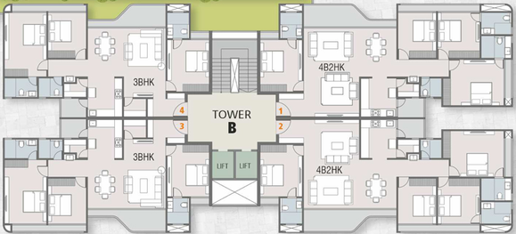 Floor Plan of Shree Sharnam Signature in Harni, Vadodara - Image 33757