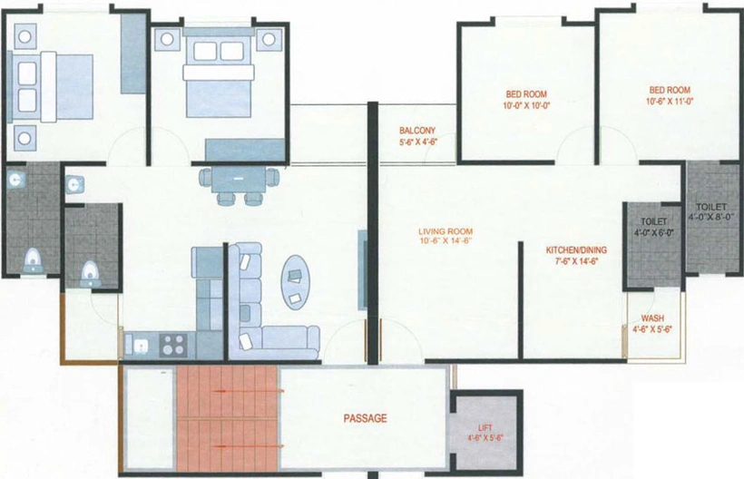 Floor Plan of Shree Vakratund Residency in Tarsali, Vadodara - Image 33799