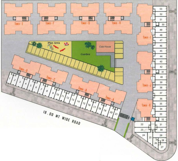 Master Plan of Shree Vakratund Residency in Tarsali, Vadodara - Image 33800