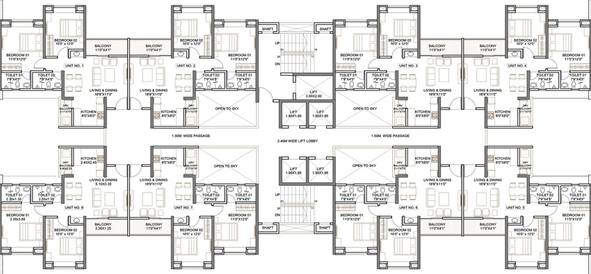 Floor Plan of Pinnacle Neelanchal in Baner Sus Road, Pune - Image 25846