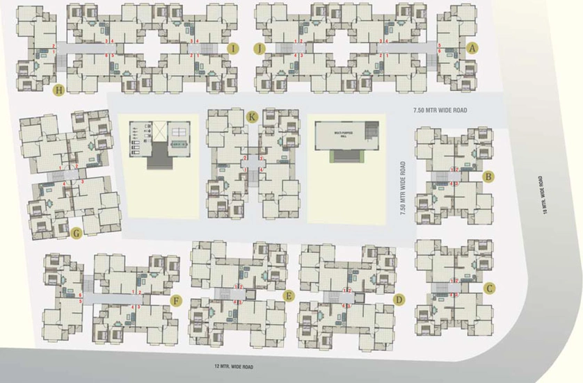 Master Plan of Shreeji Auro Heights 2 in Atladara, Vadodara - Image 69733