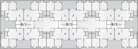 Floor Plan of Sairang Heights in Atladara, Vadodara - Image 33933