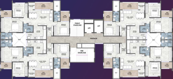 Floor Plan of AR Atlas in Wakad, Pune - Image 25876