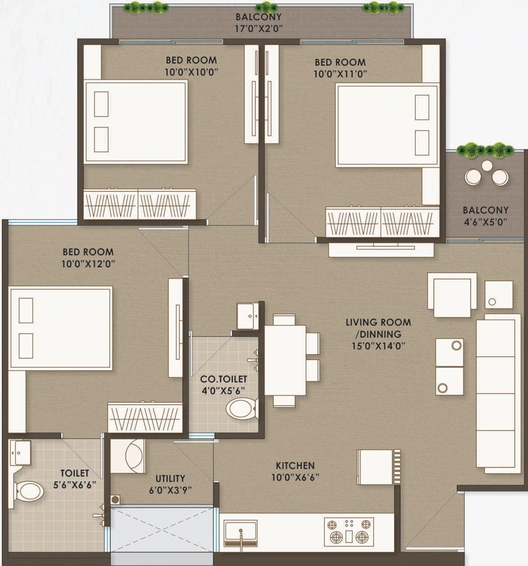 3 BHK Flat in Aatmiya Vandan Residency in Maneja, Vadodara - Image 462897