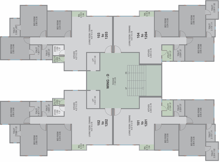 Floor Plan of Shreeji Shantanu Green 2 in Chhani, Vadodara - Image 34060