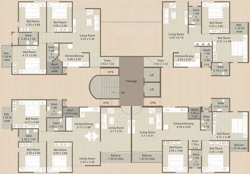 Floor Plan of Aditya Devesh Icon in Atladara, Vadodara - Image 34084