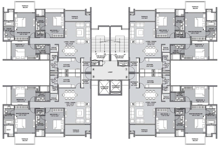 Floor Plan of Lodha Belmondo in Gahunje, Pune - Image 13615
