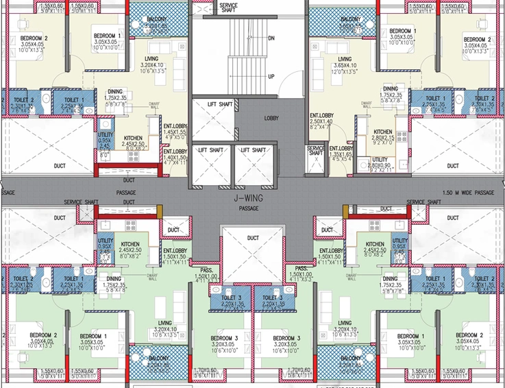 Floor Plan of Essen 57 Elevate in Wakad, Pune - Image 25923