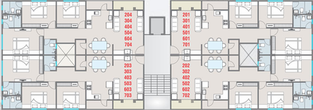 Floor Plan of Avadh Heights in Bhayli Road, Vadodara - Image 34100